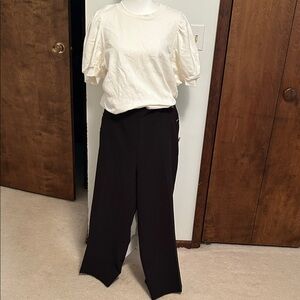 Elegant Black Women's Wide Leg Pants